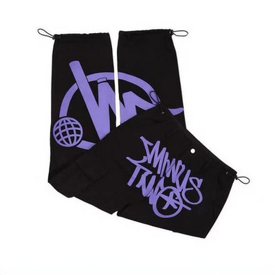 Minus Two Cargo Harajuku vabaaja vaba punk rock sirge laia säärega püksid tänavarõivad Y2K Cargo Pant retro tänavatrendi kombinesoonid