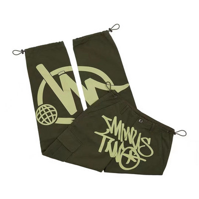 Minus Two Cargo Harajuku vabaaja vaba punk rock sirge laia säärega püksid tänavarõivad Y2K Cargo Pant retro tänavatrendi kombinesoonid