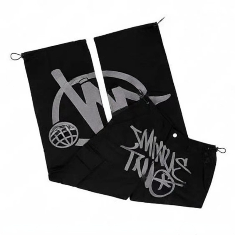 Minus Two Cargo Harajuku vabaaja vaba punk rock sirge laia säärega püksid tänavarõivad Y2K Cargo Pant retro tänavatrendi kombinesoonid