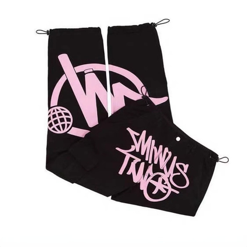 Minus Two Cargo Harajuku vabaaja vaba punk rock sirge laia säärega püksid tänavarõivad Y2K Cargo Pant retro tänavatrendi kombinesoonid