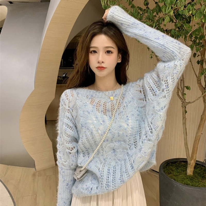 Udobni puloveri Ženski retro nježni izdubljeni dizajn Slatka, elegantna ulična odjeća Sviter Ženski Ležerni Hot Sale Popularni djevojački šik