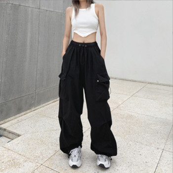 Y2K Γυναικεία Streetwear Techwear Cargo Κορεατικά Harajuku φαρδιά αλεξίπτωτο παντελόνι για άνδρες