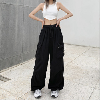 Y2K Γυναικεία Streetwear Techwear Cargo Κορεατικά Harajuku φαρδιά αλεξίπτωτο παντελόνι για άνδρες