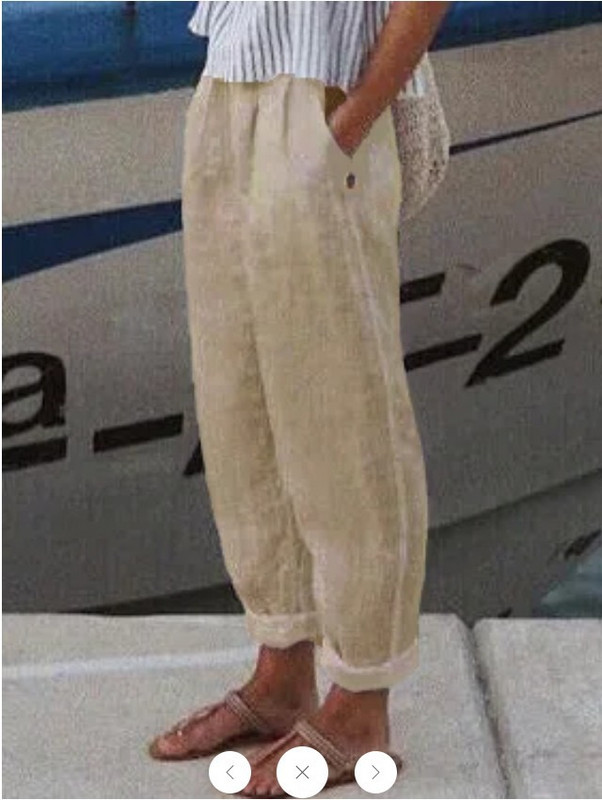 Naiste täispuuvillased linased püksid 2023. aasta suvevintage vabad püksid Pantalon Streetwear Naiste vabaaja elastsed vöökohaga laia säärega püksid