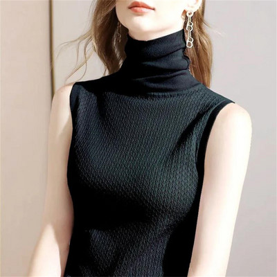 Naujas seksualus džemperis be rankovių, moteriškas megztinis plonas mezgimo megztinis, moteriškas žieminis megztinis, moteriškas džemperis