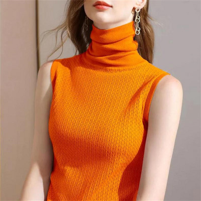 Naujas seksualus džemperis be rankovių, moteriškas megztinis plonas mezgimo megztinis, moteriškas žieminis megztinis, moteriškas džemperis