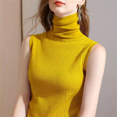 Naujas seksualus džemperis be rankovių, moteriškas megztinis plonas mezgimo megztinis, moteriškas žieminis megztinis, moteriškas džemperis