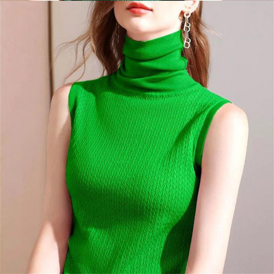 Naujas seksualus džemperis be rankovių, moteriškas megztinis plonas mezgimo megztinis, moteriškas žieminis megztinis, moteriškas džemperis