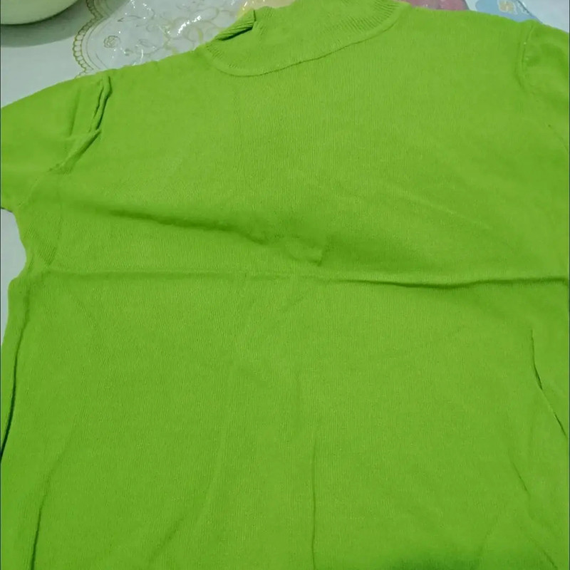 Jednobojni, jednostavni pleteni pulover s polu visokim ovratnikom i kratkim rukavima, korejski široki pulover 3xl veličine, ženski osnovni pulover