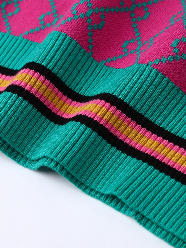 Γυναικείο vintage κομψό ζακάρ κασμίρ μακρυμάνικο πουλόβερ πουλόβερ με λαιμόκοψη 2023 Φθινόπωρο Χειμώνας Γυναικεία casual μπλούζες πουλόβερ