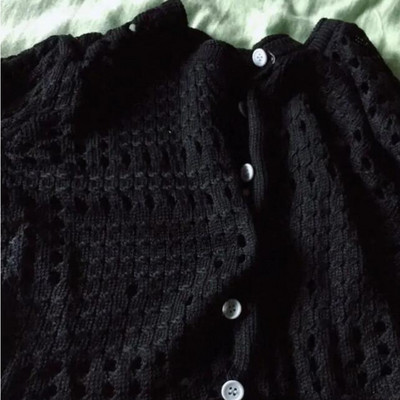 Kardigan Ženski ulični dizajn Izdubljeni Tanki, prozračni Opušteni O-izrez, jednobojni, elegantni, atraktivni, udobni, ljetni