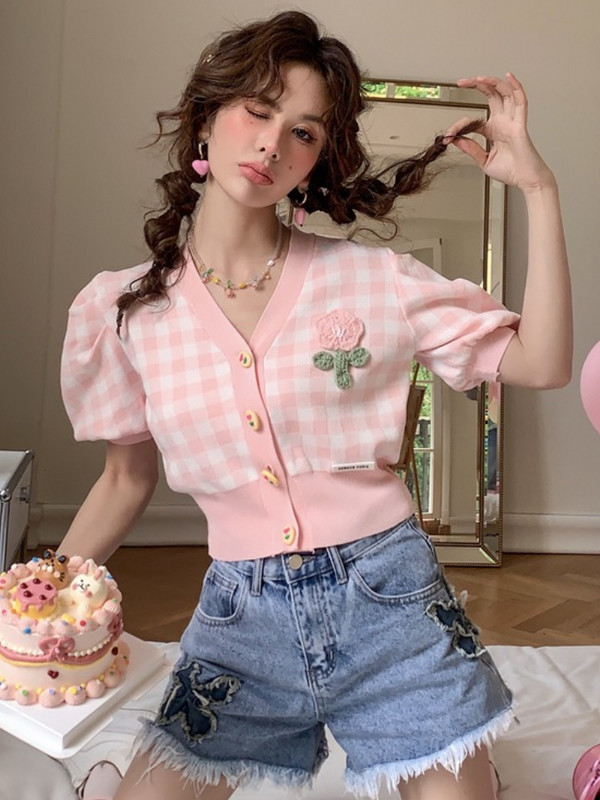 Naiste kampsunid kuduvad lilled, magusad lihtsad loomingulisus, vaba aja veetmine trendikas temperament hubane kevadine Korea stiil naistele