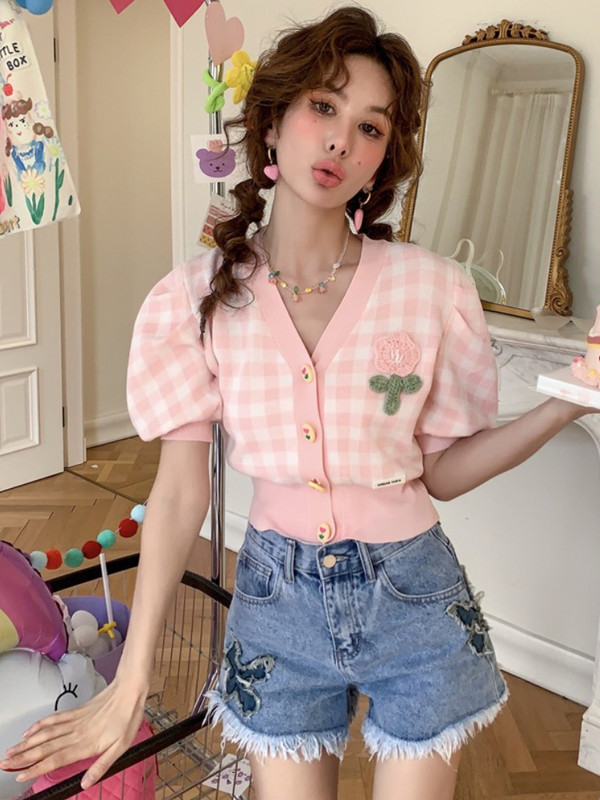 Naiste kampsunid kuduvad lilled, magusad lihtsad loomingulisus, vaba aja veetmine trendikas temperament hubane kevadine Korea stiil naistele