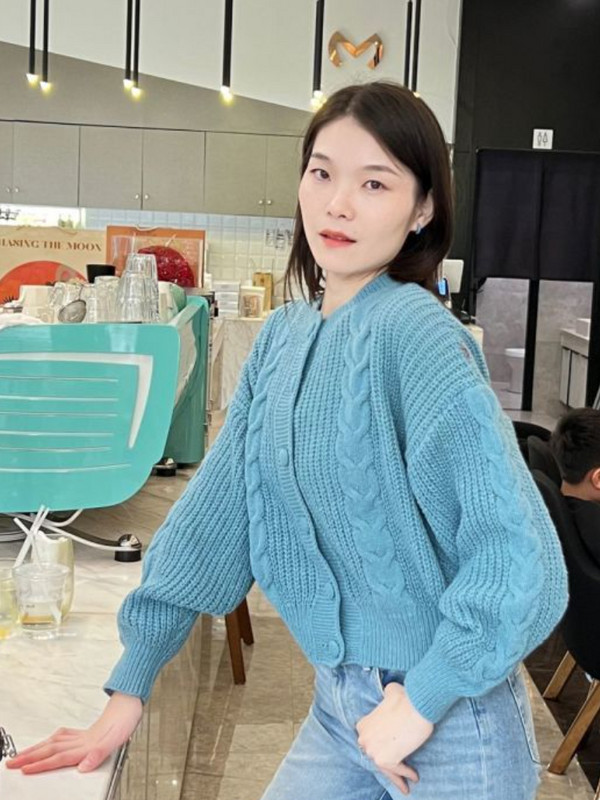 Kardigan Ženski Jednobojni O-izrez Raznoliko Udoban Jednostavan Korejski stil Slobodno vrijeme Ulična odjeća Tanak Jesen Kreativnost Osobnost Novo