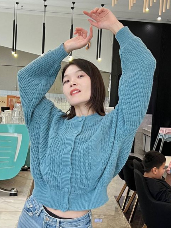 Kardigan Ženski Jednobojni O-izrez Raznoliko Udoban Jednostavan Korejski stil Slobodno vrijeme Ulična odjeća Tanak Jesen Kreativnost Osobnost Novo