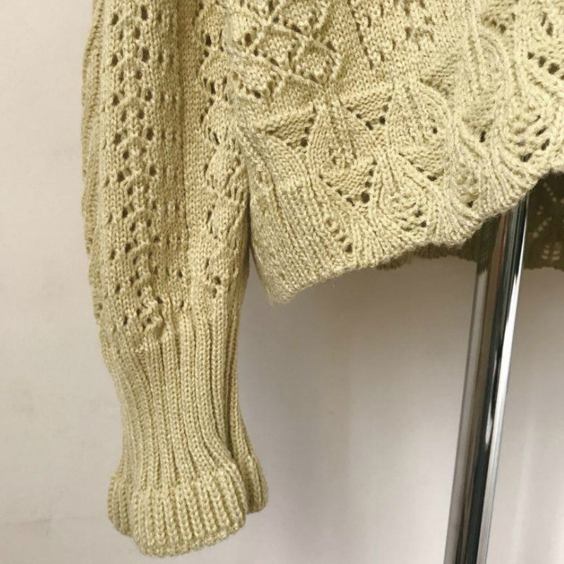 Skraćeni kardigan Ženski proljetni šik Elegantni korejski vintage ženski džemper s V-izrezom Bijela slatka ženska pletenina s biserima