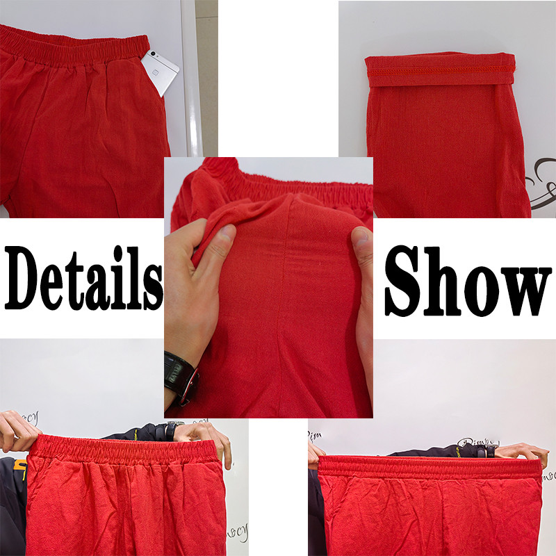 Lucyever Pantaloni casual din bumbac, in, femei, 2022, primăvară, vară, cu talie elastică, pantaloni la gleznă, pentru femei, pantaloni harem, de culoare solidă, oferta caldă