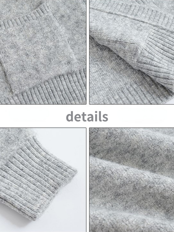 Ζακέτα Γυναικεία Στερεά Χαλαρά Απλή Casual Χοντρό Χειμώνα Harajuku Chic Street Wear Απαλό Ζεστό Βασικό All-Match College Κορεάτικο στυλ BF