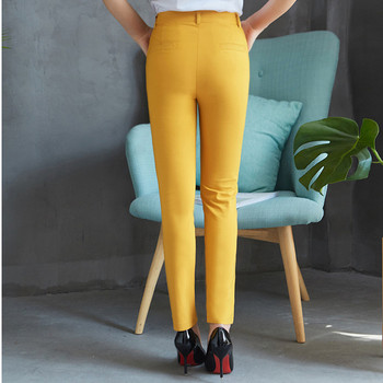 Κλασικό παντελόνι μολύβι 4xl της μαμάς με μεσαία μέση, βαμβακερό λεπτό OL Pantalones Κομψό Φούτερ Y2k Κολάν γραφείου Spodnie