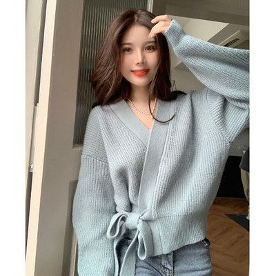 Πλεκτές Ζακέτες Γυναικείες Φθινοπωρινές Απλές Μασίφ Κομψές Casual Χαλαρές Μακρυμάνικα Νέες Παραλαβές Πουλόβερ Γυναικεία OL Style Ins Fashion