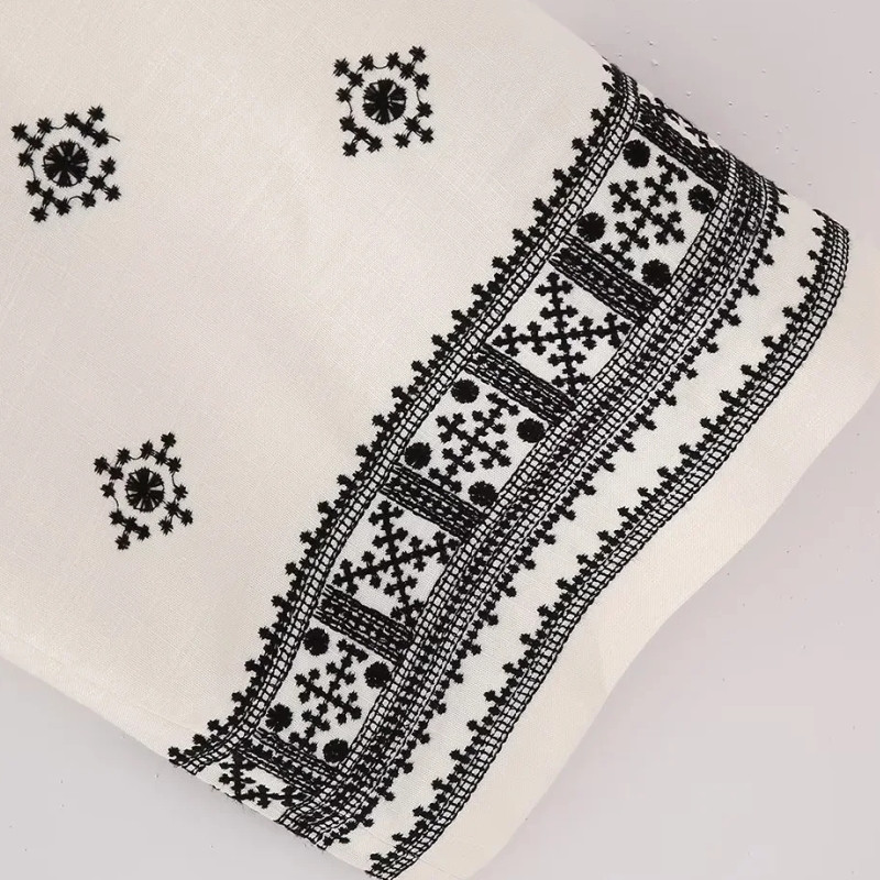 Nove ženske vezene hlače širokih nogavica iz 2023. Ležerne ženske široke devete hlače visokog struka LUJIA ALAN P3715