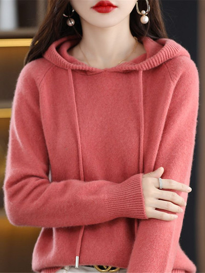 2022. Korejska moda Novo proljeće jesen Ženski pulover od kašmira Sportska majica s kapuljačom Puloveri Pletena jakna s donjim dijelom Ženska široka ulična odjeća