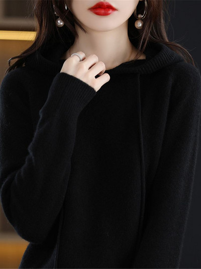 2022. Korejska moda Novo proljeće jesen Ženski pulover od kašmira Sportska majica s kapuljačom Puloveri Pletena jakna s donjim dijelom Ženska široka ulična odjeća