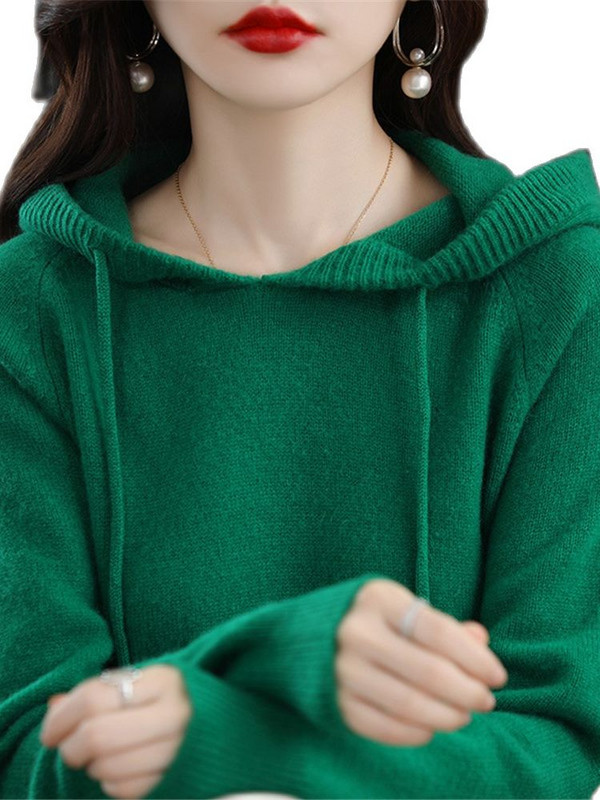 2022. Korejska moda Novo proljeće jesen Ženski pulover od kašmira Sportska majica s kapuljačom Puloveri Pletena jakna s donjim dijelom Ženska široka ulična odjeća