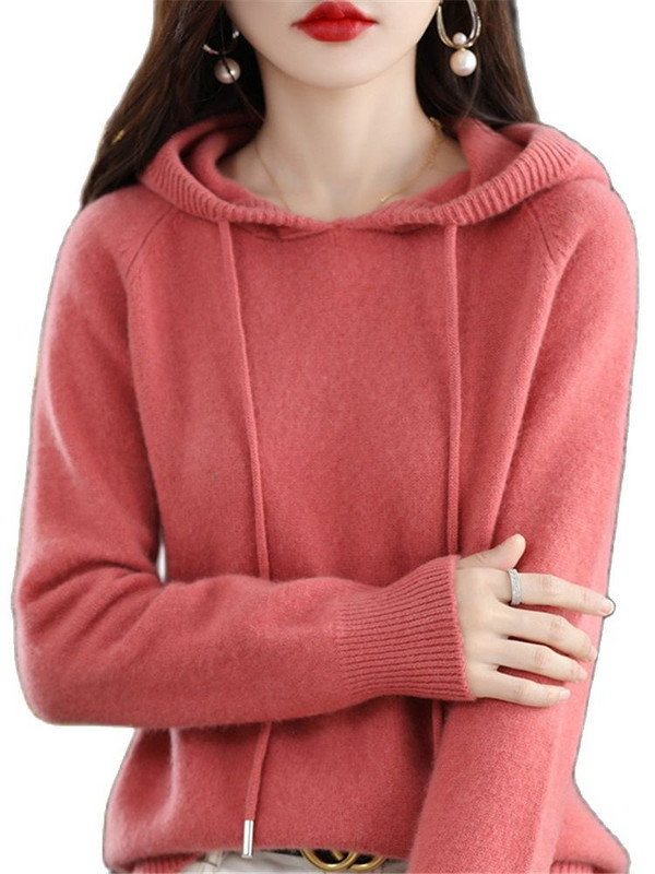 2022. Korejska moda Novo proljeće jesen Ženski pulover od kašmira Sportska majica s kapuljačom Puloveri Pletena jakna s donjim dijelom Ženska široka ulična odjeća