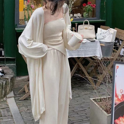 Kardigani Ženski jednobojni Proljetni, otporni na sunce Prozračni pleteni korejski stil Ulzzang Uredska dama Temperamentna Moda Ležerni