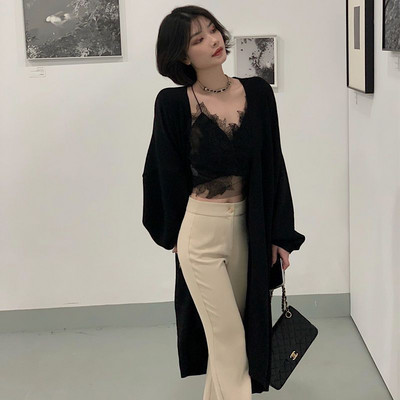 Kardigani Ženski jednobojni Proljetni, otporni na sunce Prozračni pleteni korejski stil Ulzzang Uredska dama Temperamentna Moda Ležerni