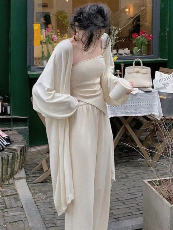 Kardigani Ženski jednobojni Proljetni, otporni na sunce Prozračni pleteni korejski stil Ulzzang Uredska dama Temperamentna Moda Ležerni