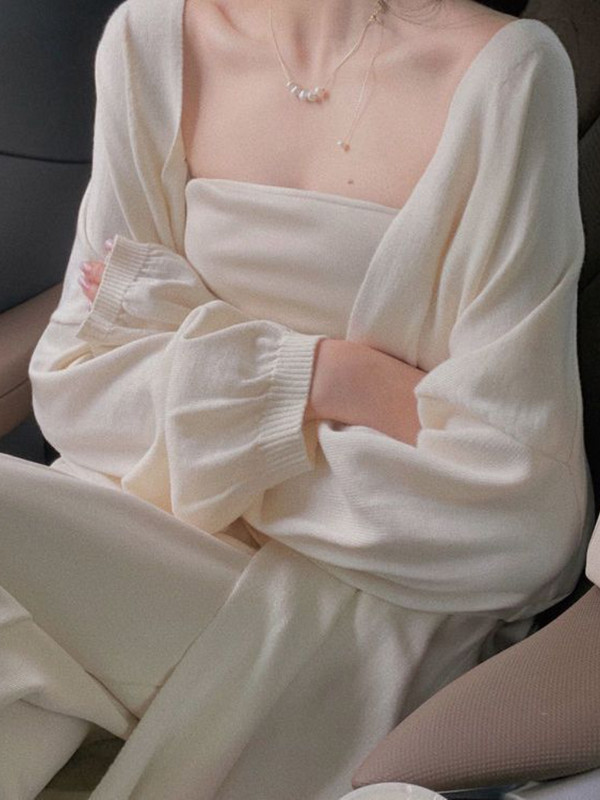 Kardigani Ženski jednobojni Proljetni, otporni na sunce Prozračni pleteni korejski stil Ulzzang Uredska dama Temperamentna Moda Ležerni