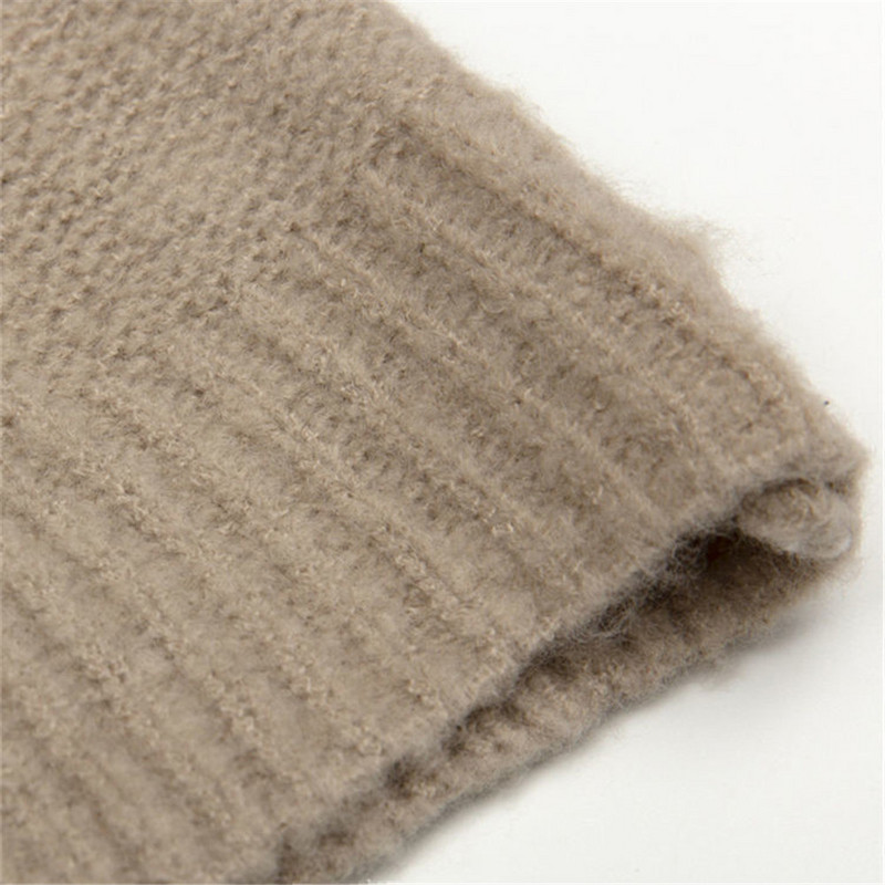 Zimski debeli pleteni ženski pulover s vintage cvjetnim vezom, punih rukava, modni, uski puloveri s Peter Pan ovratnikom, ženski