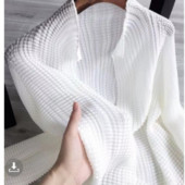 WDMSNA Πλισέ ξεκούμπωτη ζακέτα Κοντό καλοκαιρινό σακάκι με στρογγυλή λαιμόκοψη Φαρδύ casual γυναικείο μακρυμάνικο αντηλιακό παλτό για γυναίκες