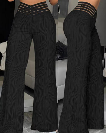 Γυναικεία μακρύ παντελόνι μόδας μονόχρωμο γραφείο Γυναικείο casual ψηλόμεσο παντελόνι για γυναικεία ρούχα 2023 Νέο κομψό παντελόνι