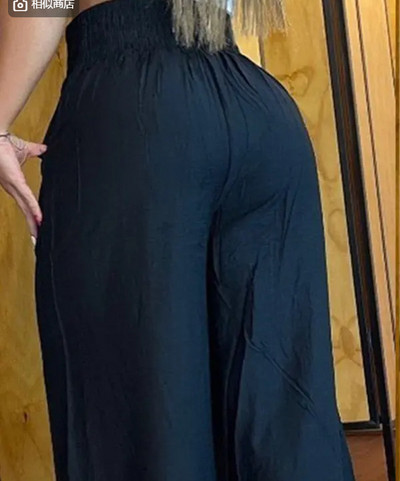 Naiste vabaaja pikad püksid Mood Soliidne kontor Naiste vabaaja kõrge vöökohaga laienevad püksid naiste riided 2023 Uus elegantne püks