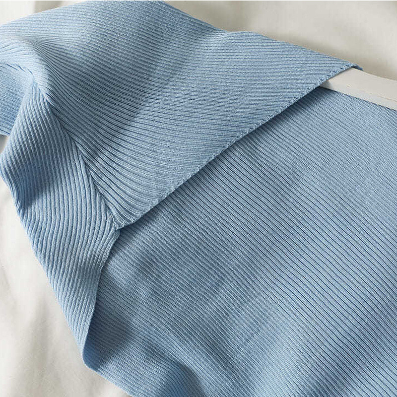 Culoare bomboană Ridicat din umeri scurte femei Pulovere de tricotat dulce Cusătură deschisă Solid Elegant OL Tender cu mânecă lungă Studenți Moale All-metch