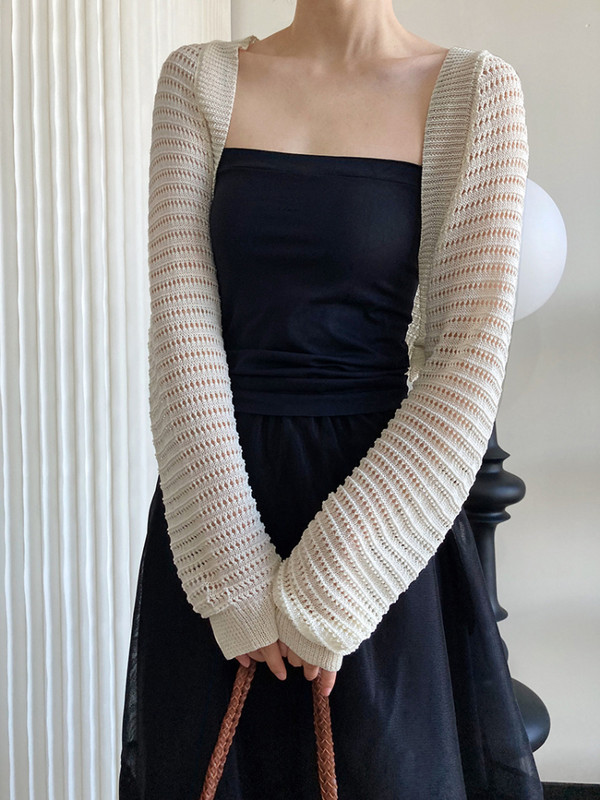 Ženski kardigan Ljeto Chic Vruća rasprodaja Ženski jednobojni korejski stil Sveobuhvatna trendi studentska osnovna pletiva otporna na sunce Mujer De Moda