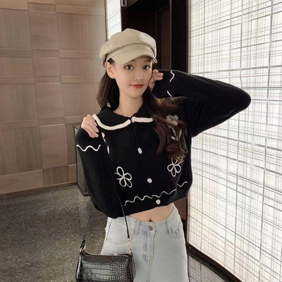 Kardigan Ženski jesenski starinski cvjetni ženski studentski koledž Jednostavan džemper za slobodno vrijeme Ulična odjeća Lagana meka Harajuku Mujer odjeća