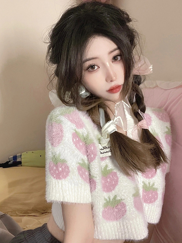 Ženski kardigan široki, sveobuhvatan, jednostavan, ležeran, popularan, slatki, s V-izrezom, jednoredno kopčanje, nježne ljetne studente, vruća rasprodaja u korejskom stilu