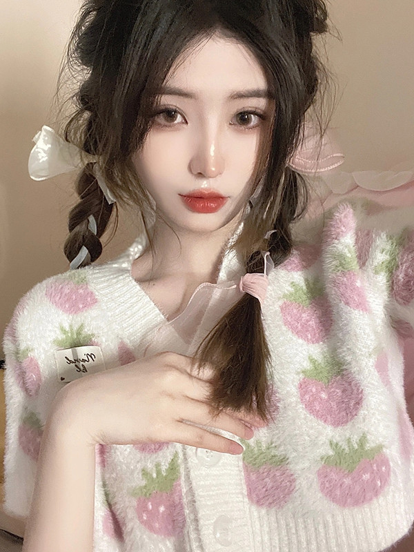 Ženski kardigan široki, sveobuhvatan, jednostavan, ležeran, popularan, slatki, s V-izrezom, jednoredno kopčanje, nježne ljetne studente, vruća rasprodaja u korejskom stilu