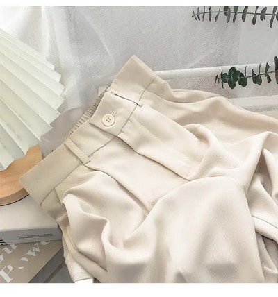 Μόδα ελαστικό ψηλόμεσο γυναικείο παντελόνι 2023 Άνοιξη casual χαλαρό μαύρο παντελόνι γυναικείο κοστούμι με εννέα πόντους Παντελόνι Streetwear