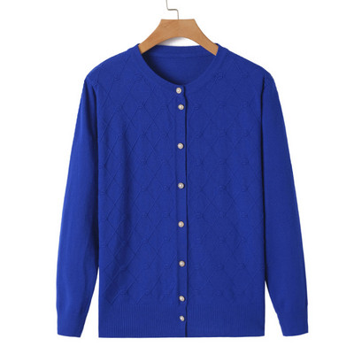 Novi 2023. Pleteni ženski džemper Kardigan Kaput Sredovječne veste za starije majke Jesenska ležerna jakna Gornja odjeća Ženske majice W205