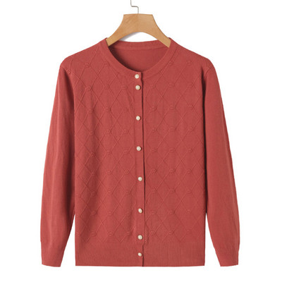 Novi 2023. Pleteni ženski džemper Kardigan Kaput Sredovječne veste za starije majke Jesenska ležerna jakna Gornja odjeća Ženske majice W205
