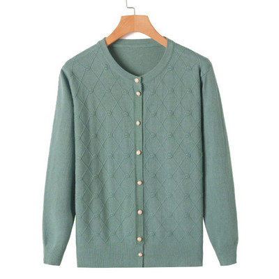Novi 2023. Pleteni ženski džemper Kardigan Kaput Sredovječne veste za starije majke Jesenska ležerna jakna Gornja odjeća Ženske majice W205