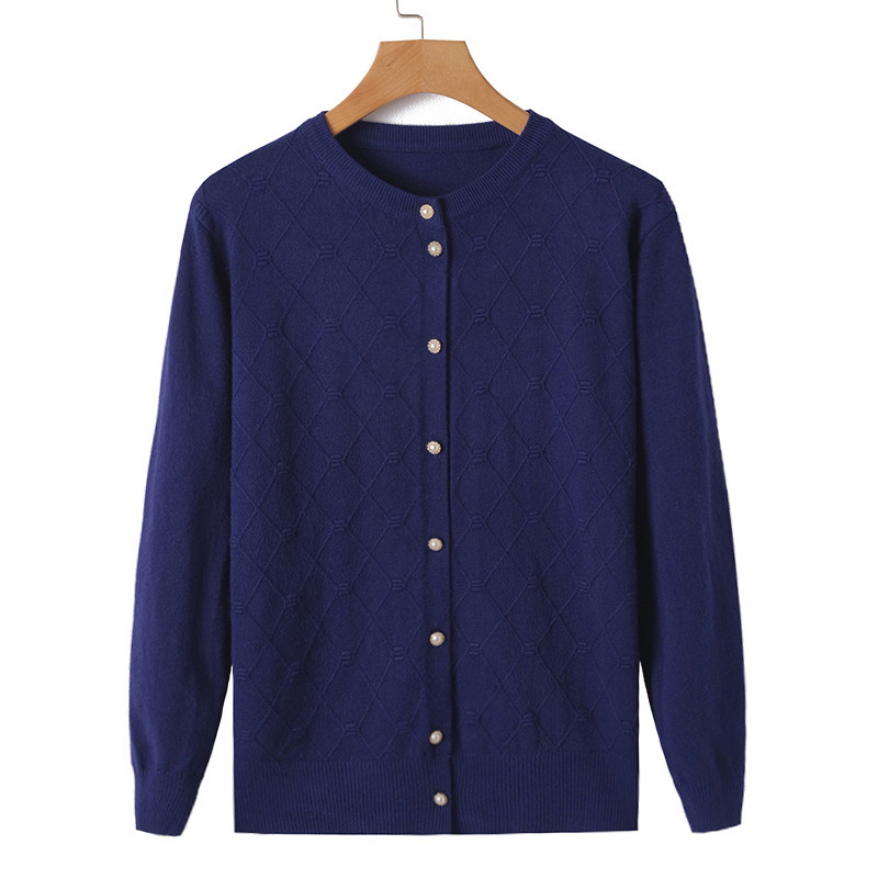 Novi 2023. Pleteni ženski džemper Kardigan Kaput Sredovječne veste za starije majke Jesenska ležerna jakna Gornja odjeća Ženske majice W205