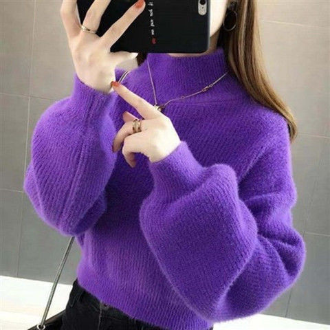 ružičasti skraćeni džemperi za žene 2023. puloveri majica dugih rukava crna korejska modna pletenina jesenska odjeća novopridošlice