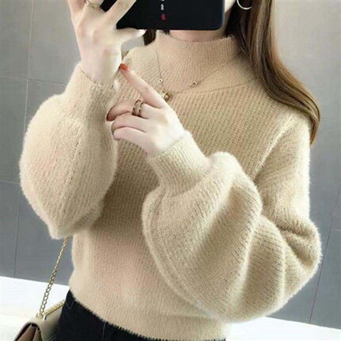 ružičasti skraćeni džemperi za žene 2023. puloveri majica dugih rukava crna korejska modna pletenina jesenska odjeća novopridošlice