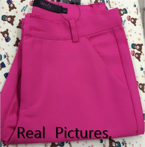 Oversize S-4XL Elegantne pencil hlače Ženske uredske pamučne rastezljive hlače De Mujer Spring Candy Colors 92 cm Skinny Spodnie